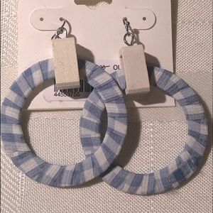 Cato’s Blue Gingham Blue Earrings